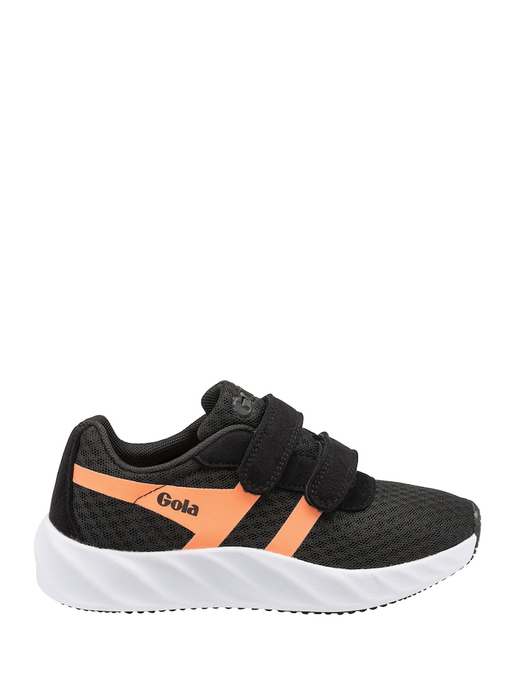 Gola Black Draken Twin Bar QF Mesh Quick Fasten Running Trainers - Image 1 of 4 Gola Black Draken Twin Bar QF Mesh Quick Fasten Running Trainers - Image 1 of 4