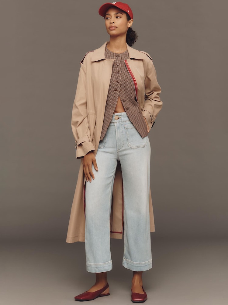 Anthropologie Blue Maeve Colette Denim Cropped Wide-Leg Jeans - Image 2 of 4