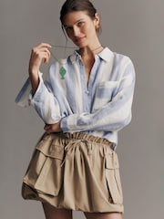 Anthropologie Bennet Linen Buttondown Shirt - Image 1 of 4