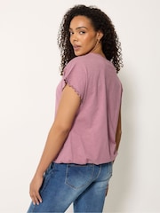 M&Co Pink Scalloped Trim Detail Top - Image 2 of 5