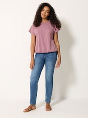 M&Co Pink Scalloped Trim Detail Top - Image 3 of 5