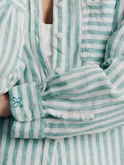 Anthropologie Maeve Shrunken Bennet Linen Buttondown Shirt - Image 3 of 4