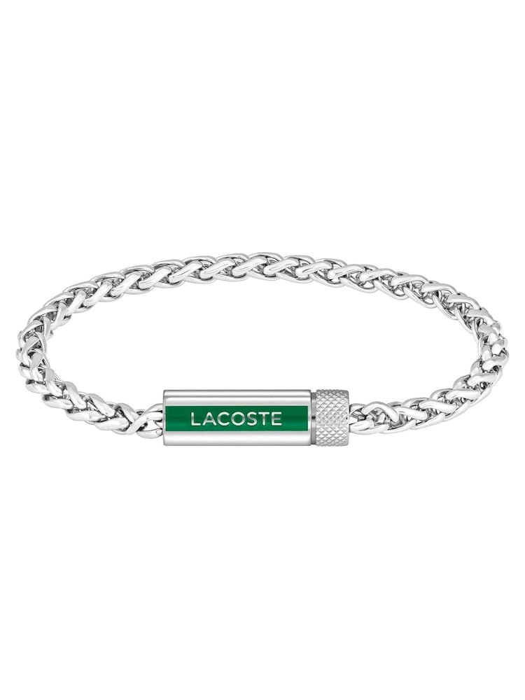 Lacoste Silver Spelt Stainless Steel Bracelet - Image 1 of 4 Lacoste Silver Spelt Stainless Steel Bracelet - Image 1 of 4