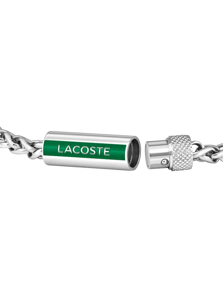 Lacoste Silver Spelt Stainless Steel Bracelet - Image 2 of 4 Lacoste Silver Spelt Stainless Steel Bracelet - Image 2 of 4