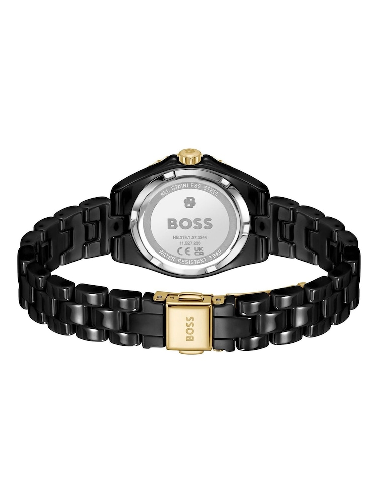 BOSS Black Ladies Sage Aqua Black Ceramic Watch - Image 6 of 6