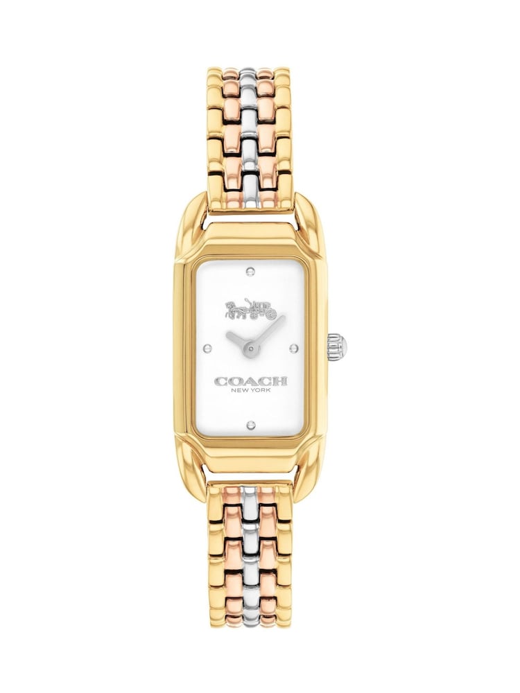 COACH Gold Cadie Tri Tone Bracelet Watch - Image 1 of 4