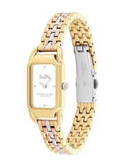 COACH Gold Cadie Tri Tone Bracelet Watch - Image 2 of 4