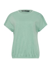 M&Co Green Scalloped Trim Detail Top - Image 5 of 5
