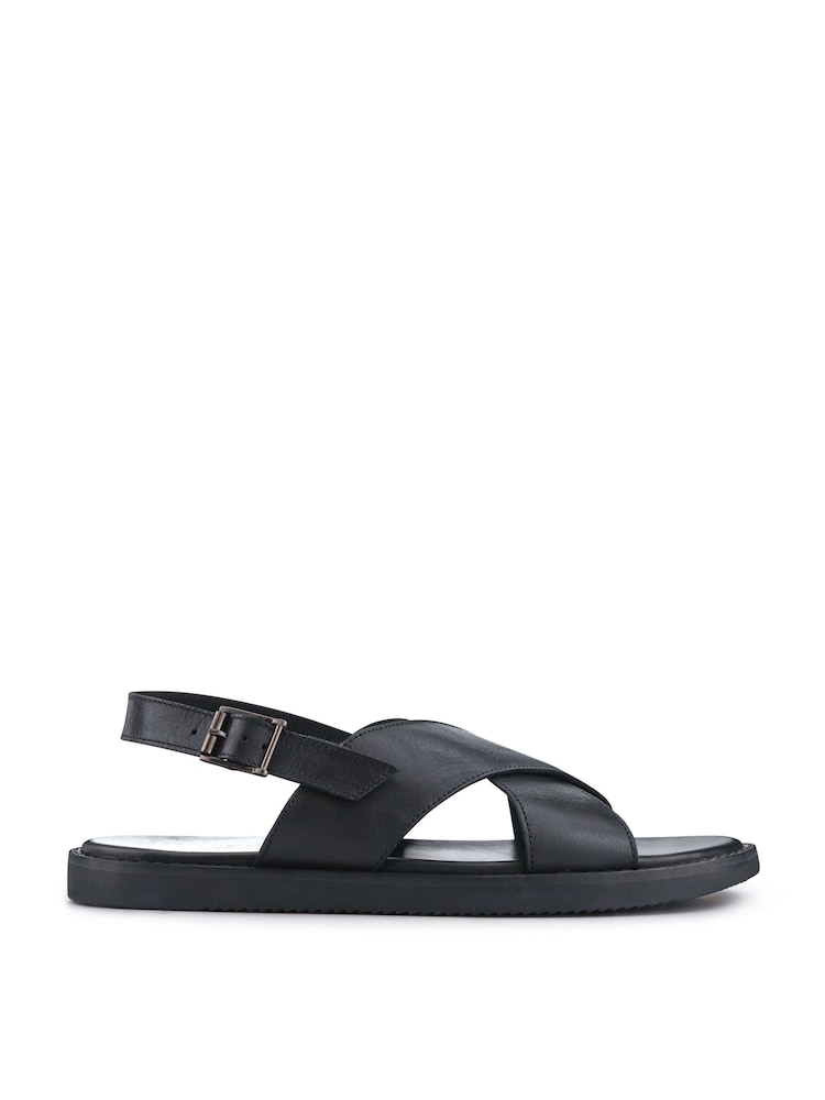 Jones Bootmaker Black Westbury Leather Buckled Sandals - Image 1 of 5 Jones Bootmaker Black Westbury Leather Buckled Sandals - Image 1 of 5