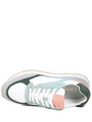 Weiß/Mehrfarbig - Jones Bootmaker Asha Leather Wedge Trainers - Bild 4 von 5