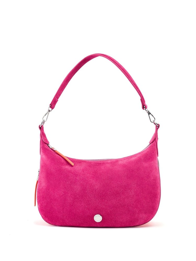 Moda in Pelle Pink Anisa Hidden Colour Leather Shoulder Bag - Image 1 of 3 Moda in Pelle Pink Anisa Hidden Colour Leather Shoulder Bag - Image 1 of 3