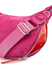 Moda in Pelle Pink Anisa Hidden Colour Leather Shoulder Bag - Image 3 of 3