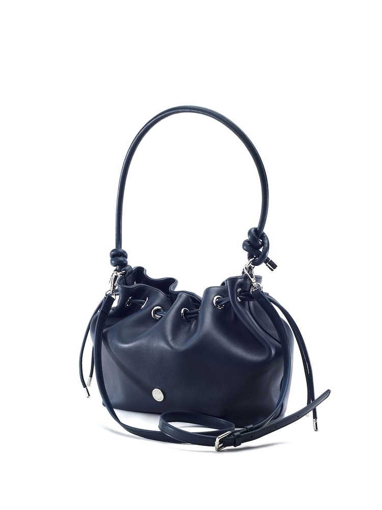 Μπλε - Moda in Pelle Briela Δερμάτινη τσάντα κόμπων με λεπτομέρεια ματιών - Εικόνα 1 από 3