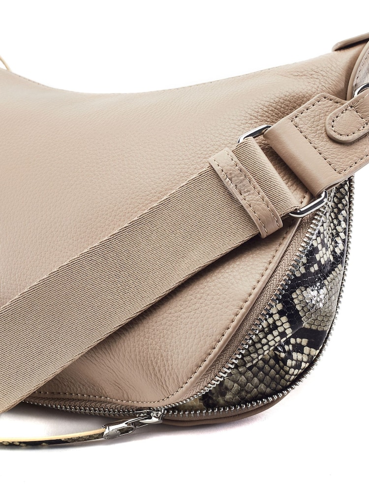 Moda in Pelle Natural Anisa Hidden Colour Leather Shoulder Bag - Image 3 of 3 Moda in Pelle Natural Anisa Hidden Colour Leather Shoulder Bag - Image 3 of 3