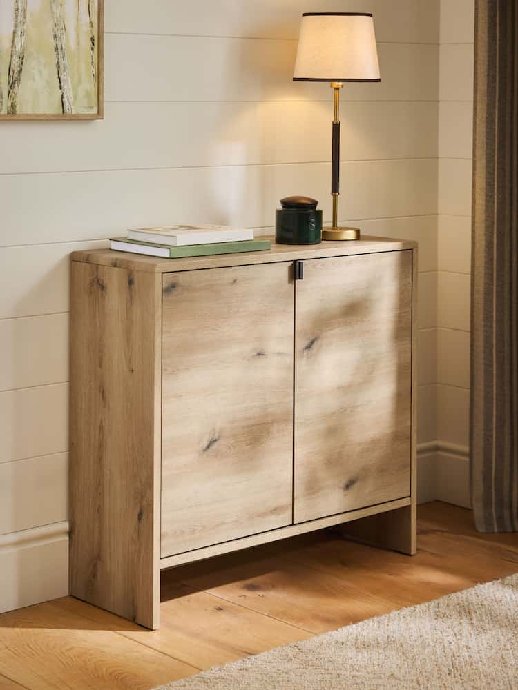 Mid Natural Edison Oak Effect Small Sideboard - Image 2 of 8 Mid Natural Edison Oak Effect Small Sideboard - Image 2 of 8