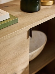 Mid Natural Edison Oak Effect Small Sideboard - Image 4 of 8