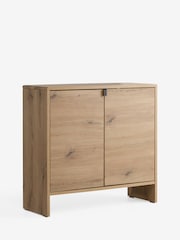 Mid Natural Edison Oak Effect Small Sideboard - Image 7 of 8