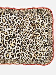 Oliver Bonas Brown Ruffle Leopard Print Cushion Cover 30x50cm - Image 3 of 5
