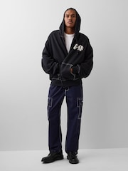 Gap x Awake NY Black Heavyweight Oversized Logo Zip Hoodie - Image 3 of 5