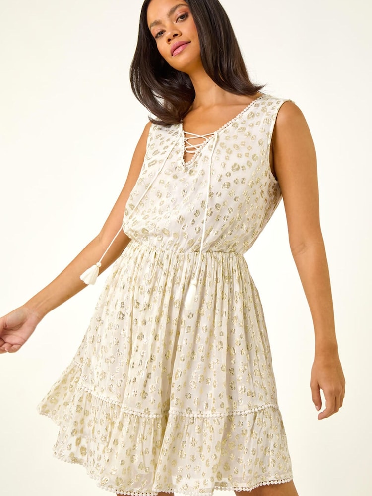 Roman Leopard Foil Dress - Imagen 1 de 5