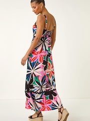 Roman Pink Floral Ric Rac Maxi Dress - Image 2 of 5