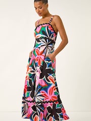 Roman Pink Floral Ric Rac Maxi Dress - Image 5 of 5