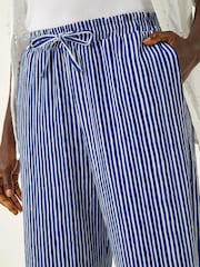 Roman Blue Stripe Wide Leg Trousers - Image 6 of 6