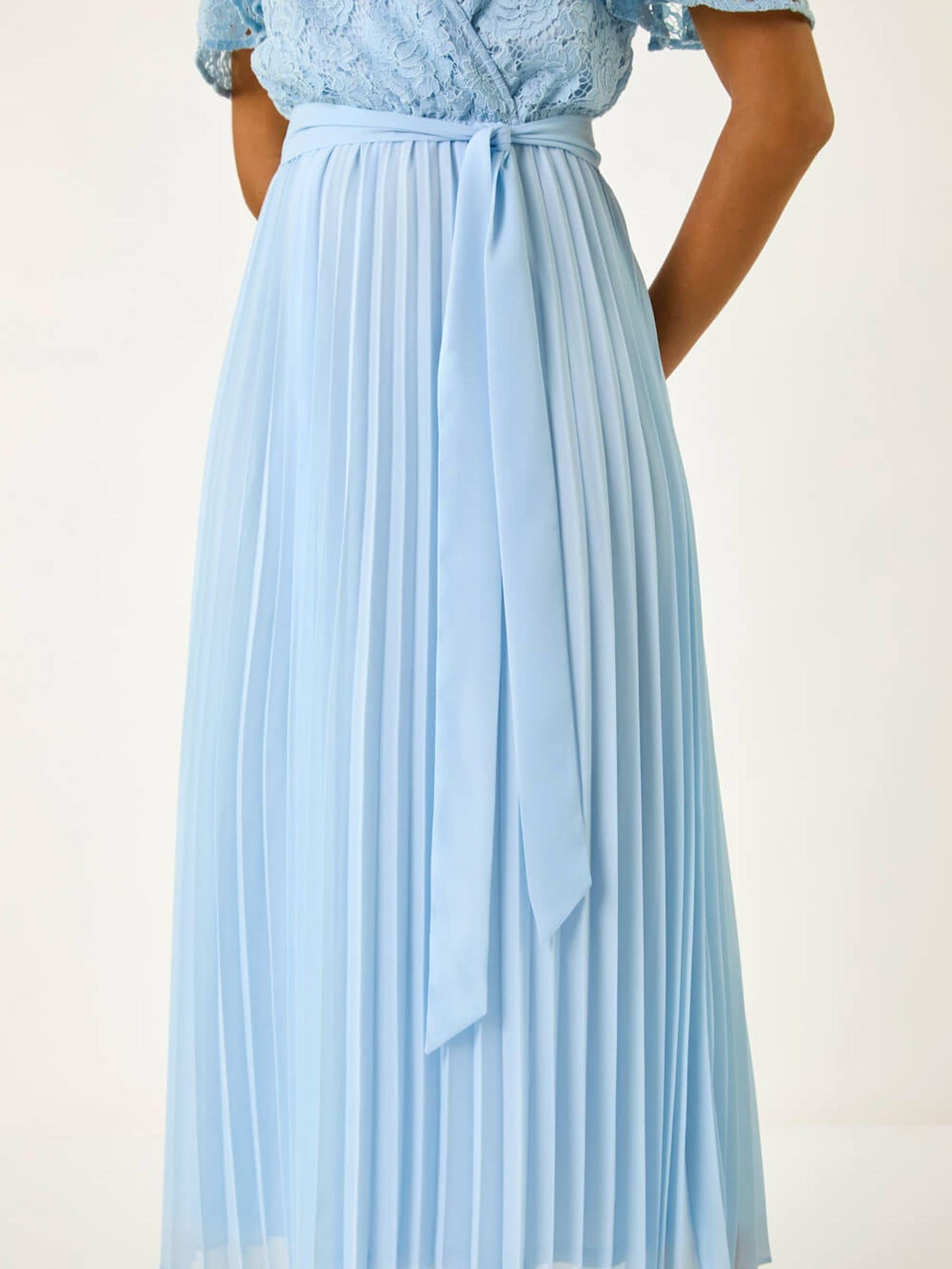 premium lace insert pleated maxi dress ASOS DESIGN premium lace insert pleated maxi dress