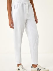 Blanco - Roman Seam Detail Cropped Stretch Trouser - Imagen 4 de 5