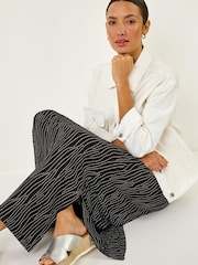 Roman Black Swirl & Spot Print A-line Skirt - Image 3 of 5