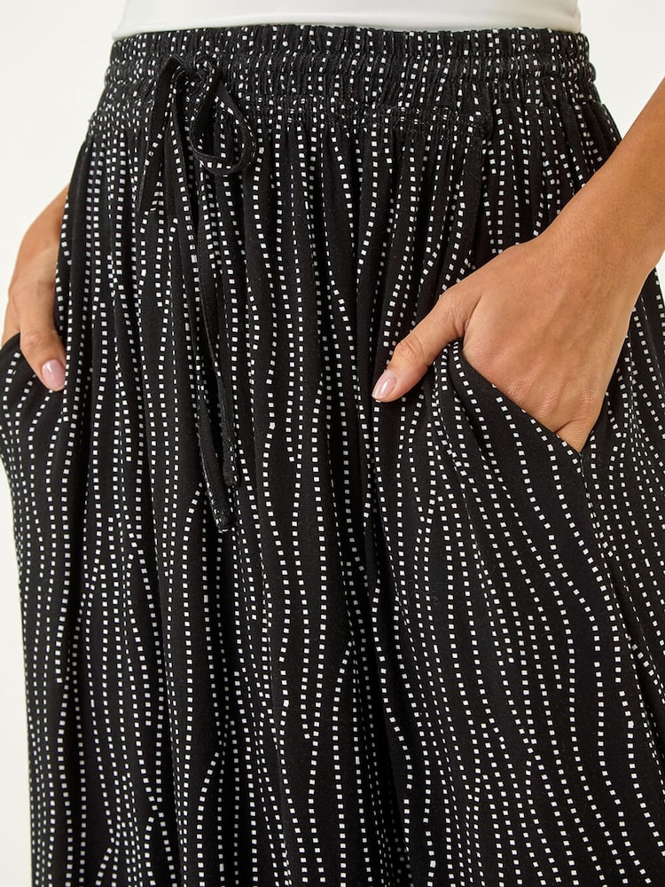 Roman Swirl & Spot Print A-line Skirt - Imagen 6 de 6