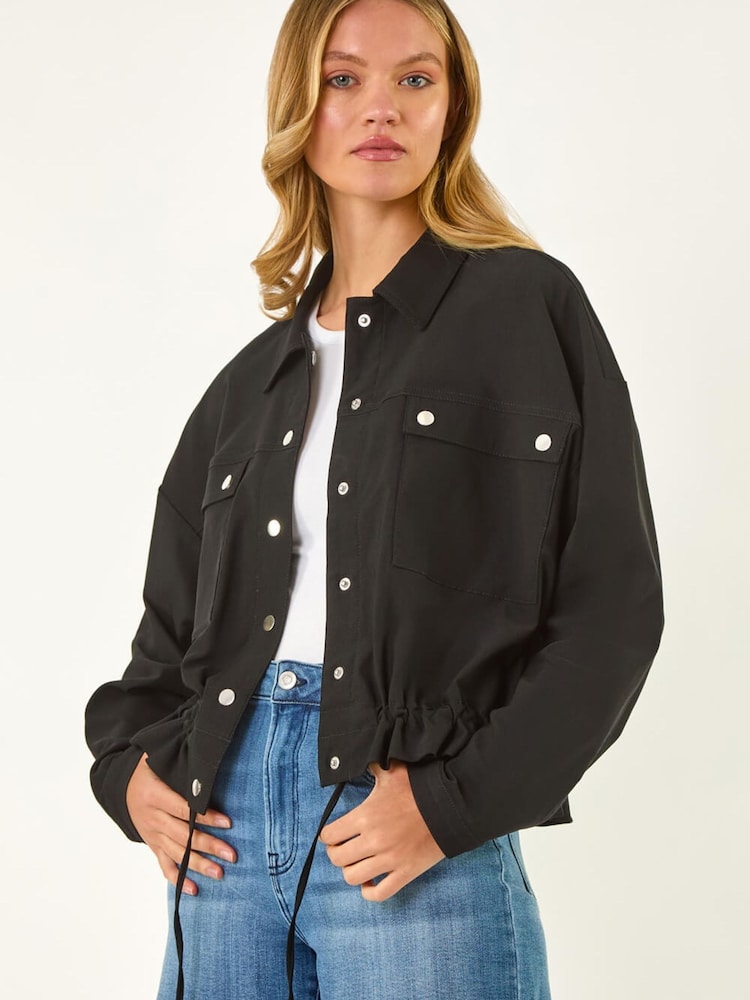 Roman Black Utility Collared Pocket Jacket - Image 1 of 5