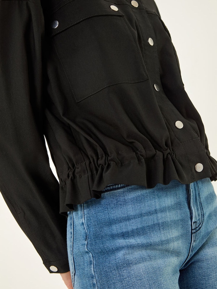 Roman Black Utility Collared Pocket Jacket - Image 6 of 6
