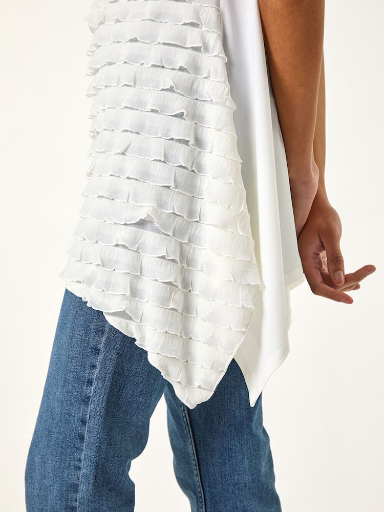 Roman White Frill Detail Tunic Top - Image 5 of 5