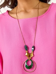 Roman Pink Necklace Frill Hem Tunic Top - Image 4 of 4