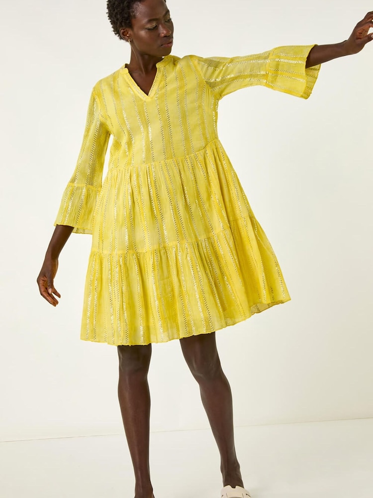 Roman Tie Dye Shimmer Smock Dress - Image 2 of 5