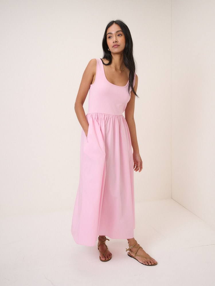 Nobodys Child Pink Colorado Midi Dress - Image 1 of 5 Nobodys Child Pink Colorado Midi Dress - Image 1 of 5