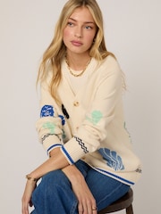 Nobodys Child Cream Seascape Motif Cardigan - Image 2 of 5