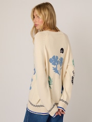 Nobodys Child Cream Seascape Motif Cardigan - Image 3 of 5
