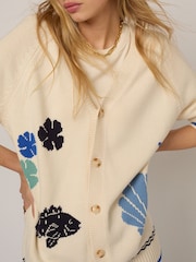 Nobodys Child Cream Seascape Motif Cardigan - Image 5 of 5