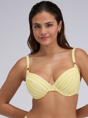 Boux Avenue Yellow Jamaica Stripe Bikini Top - Image 2 of 6