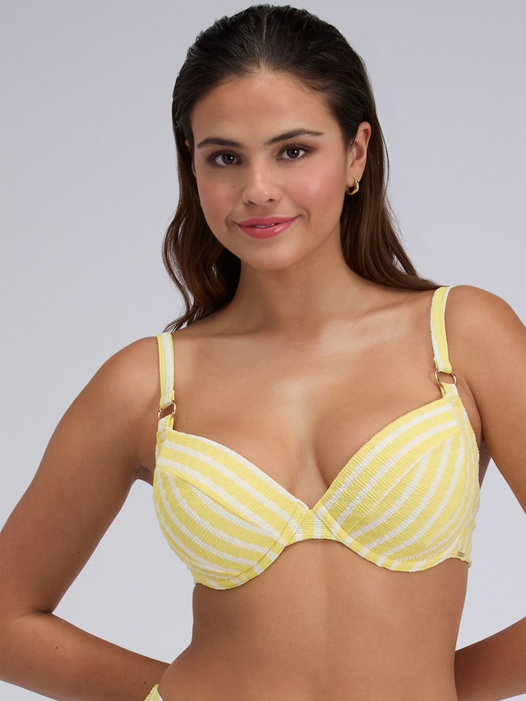 Boux Avenue Yellow Jamaica Stripe Bikini Top - Image 2 of 6