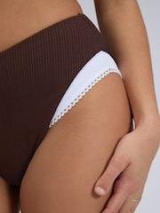 Boux Avenue Brown Rivoli Picot Bikini Top - Image 3 of 4