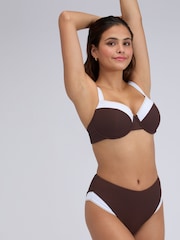 Boux Avenue Brown Rivoli Picot Bikini Top - Image 5 of 5