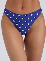 Boux Avenue Blue Hydra Polka Dot Bikini Bottoms - Image 1 of 4
