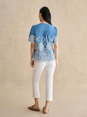 Hobbs White Giselle Capri Trousers - Image 2 of 5