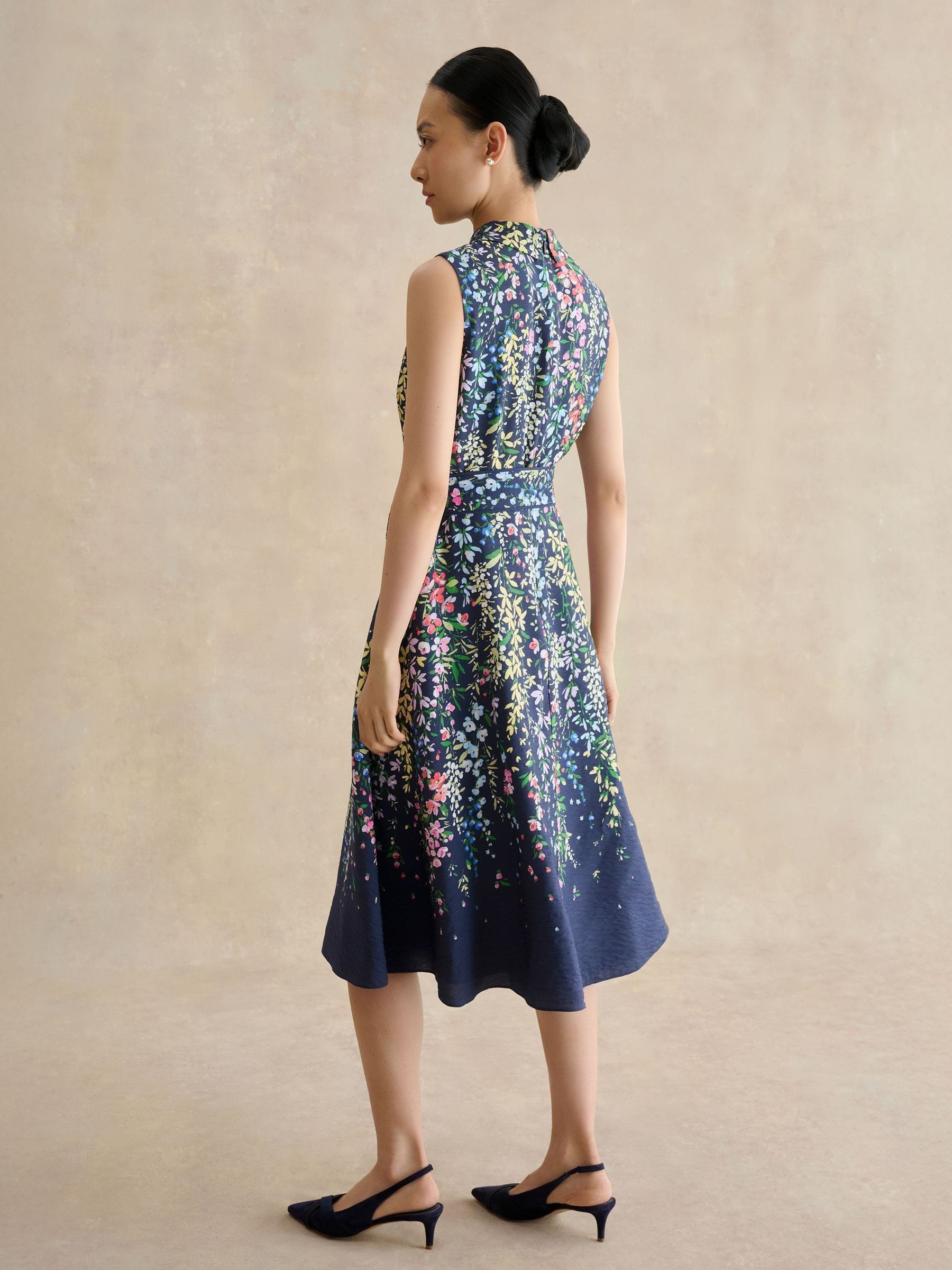 Buy Hobbs Midnight Multi Petite Alberta Floral Shirt Dress from