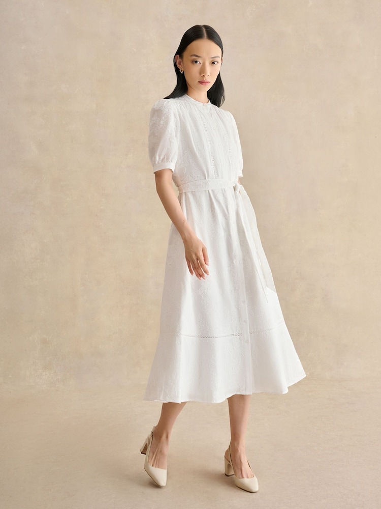Hobbs White Petite Amani Dress - Image 1 of 5