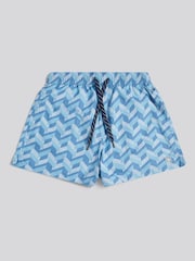 U.S. Polo Assn Blue Geo Tile Swim Shorts - Image 1 of 4