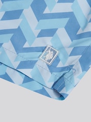 U.S. Polo Assn Blue Geo Tile Swim Shorts - Image 3 of 4